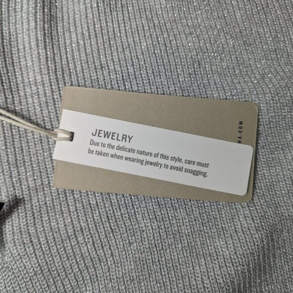 NEW Size XXS/XS Women's Tommy Bahama Shimmer Bonita Zip Poncho Sweater PearlGray - Picture 6 of 7